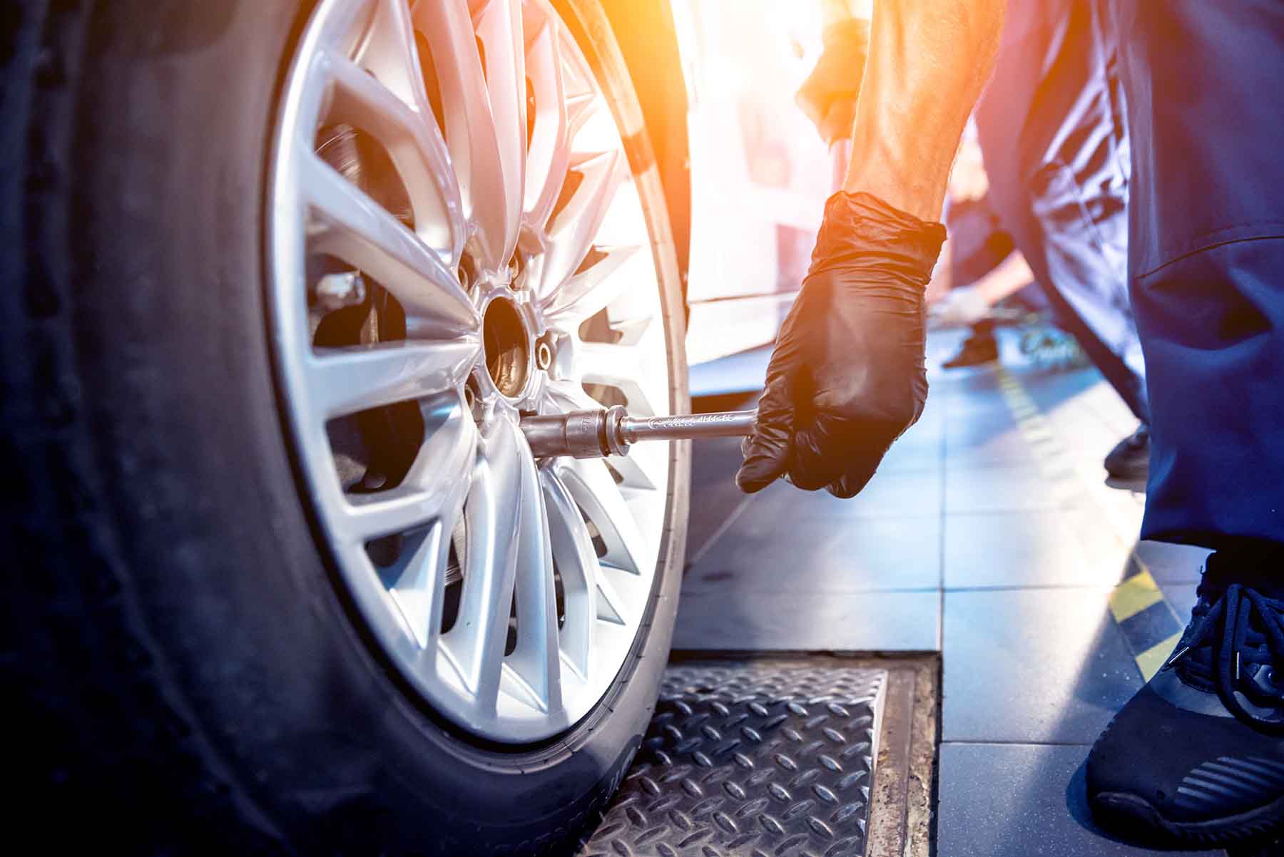 Mechanics Brookpark, Oh Professional car mechanic repairing the wheels of a car